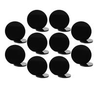 WHAMVOX Lot de 10 Set de Set de Panneaux de Numéro de Table Ronds en Acrylique Noir Réutilisables avec Supports, Personnalisables pour Mariage, Banquet et Fête - Marque-Places Élégants