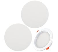 WHAMVOX Lot de 2 Abat-jour Cylindriques en Plastique Beige 18 Cm pour Plafonniers et Suspensions, Diffuseur de Lumière Doux Anti-éblouissement, Protection Sécuritaire Garçon et Filles,