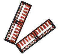 WHAMVOX Lot de 2 Bouliers Éducatifs 13 Colonnes 5 Perles en Plastique Marron Boulier Arithmétique pour Garçon et Filles Apprentissage du Calcul Mental Outil Scolaire pour Maternelle et