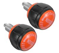 WHAMVOX Lot de 2 Boutons à Ressort pour Vélo D'appartement, Goupille Rotative Sphérique, Poignée Noire et Orange, Remplacement Rapide sans Outil, Compatible Équipement Fitness