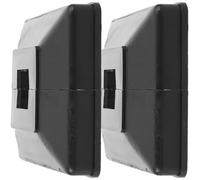 WHAMVOX Lot de 2 Capuchons de Poteau en Plastique 20x20 Cm, Protège-pied de Rambarde Modulable pour Clôture et Balcon, Plaque de Recouvrement Résistante et Décorative pour Escalier