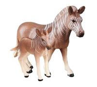 WHAMVOX Lot de 2 Figurines Zèbre Réalistes en Plastique Solide, Modèle Animal Factice, Décoration Intérieure et Extérieure, Ornement Éducatif pour Garçon et Filles, Collection Animaux,