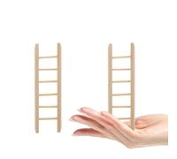 WHAMVOX Lot de 2 Mini-échelles en Bois Naturel pour Maison de Poupée, Échelles Miniatures 4 Cm, Accessoires Décoratifs pour Micro-scènes, Fournitures Créatives pour Mini-Maisons