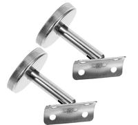 WHAMVOX Lot de 2 Supports Muraux Droits en Acier Inoxydable 60 MM pour Main Courante D’Escalier Bride Murale Tubulaire Robuste pour Fixation de Rambarde Intérieure et Extérieure