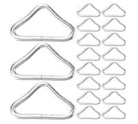 WHAMVOX Lot de 35 Boucles Métalliques Triangulaires de Rechange pour Trampoline, Crochets de Fixation Robustes pour Toile, Accessoires Solide Adaptés Usage Intérieur et Extérieur, Pièces
