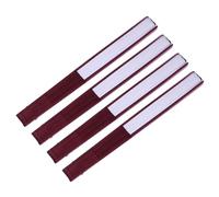 WHAMVOX Lot de 4 éventails pliants à Main, éventails en Soie et Bambou, Vierges et à Peindre des Deux côtés, 25 cm, Style élégant, pour la fête des mères, Blancs