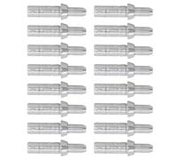 WHAMVOX Lot de 40 Queues D’Encoche en Aluminium 42 MM Intérieur Accessoires Arrow Tails Argentés pour Montage de Flèches Encoche de Tir à L’Arc Résistante et Légère Usage Chasse et