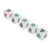 WHAMVOX Lot de 5 Dés Dés de Mahjong 22 Mm en Acrylique du Vent Est Sud Ouest Nord de Jeu de Société Légers pour Divertissement et Fêtes