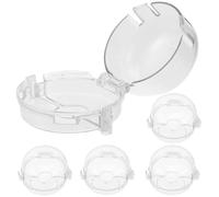 WHAMVOX Lot de 5 Protège-boutons de Cuisinière pour Garçon et Filles, Cache-bouton Gaz Résistant, Plastique Solide Transparent, Sécurité la Cuisine, Prévention Accidents Gazinière et Four