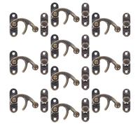 WHAMVOX Lot de 50 Loquets à Moraillon Droit en Métal Style Rétro 50 Pièces Finition Bronze Vert Antique Fermoirs de Sécurité pour Boîtes à Bijoux Coffres et Boîtes en Bois Crochet de