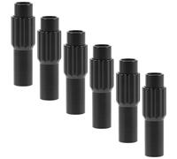 WHAMVOX Lot de 6 Vis de Réglage de Vitesse en Aluminium Noir pour Vélo Route et VTT - Tendeur de Câble de Dérailleur en Ligne Coaxial - Ajusteur de Barillet pour Réglage Précis
