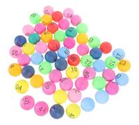 WHAMVOX Lot de 60 Boules Numérotées en Plastique Solide Boules de Loterie 1 à 60 pour Jeux de Bingo Tirages au Sort et Fêtes Accessoires de Jeu Numérotés Pratiques et Récréatifs