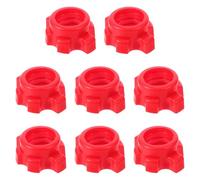 WHAMVOX Lot de 8 Écrous de Fixation Antidérapants pour Haltères Vis de Blocage Hexagonale Rouge Diamètre Intérieur 25 MM Accessoires Musculation Compatibles Barres Standard pour