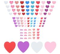 WHAMVOX Lot de Stickers Cœurs Mousse Autocollants Grands Petits pour Décoration Saint-valentin Mariage Fête Artisanat