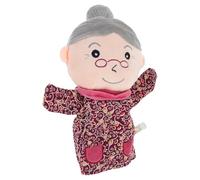 WHAMVOX Marionnette à Main Grand-mère en Tissu Doux, Marionnette Familiale pour Garçon et Filles et Adultes, Éducatif pour Tout-Petits de 2 à 4 Ans, Accessoire Léger pour Raconter