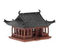 WHAMVOX Mini Accessoire de Jardin Zen Pagode Japonaise en Plastique Marron, Décoration pour Aquarium et Paysage de Bonsaï, Favorisant Une Atmosphère Paisible