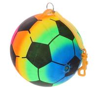 WHAMVOX Mini Ballon de Football Gonflable pour Garçon et Filles avec Chaîne à Ressort, Poignée Légère, Couleurs Mixtes, Sportif pour Maternelle et Jeux en Plein Air Couleur Aléatoire