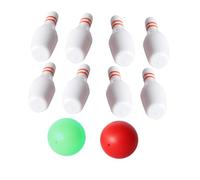 WHAMVOX Mini Set de Bowling Décoratif pour Maison de Poupée Miniature Ensemble de Quilles et Boules pour Décoration et Créativité