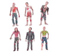 WHAMVOX Mini Zombie Articulé Plastique Figurine Horreur Réaliste et Mobile Modèle Décoratif pour Fête Halloween et Collection