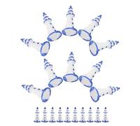 WHAMVOX Miniature Phare en Résine Bleu Bord 20 Pièces Décoratives pour Maison de Poupée Ornement Intérieur Bureau Accessoire Micro-Paysage Décoration Miniature Nautique