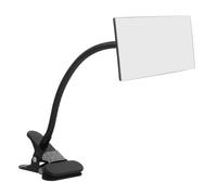 WHAMVOX Miroir de Sécurité à Clipser pour Ordinateur Miroir Carré Ajustable Cadre Noir Reflet HD Précis Fixation Robuste pour Bureau Accessoire Pratique de Surveillance Écran