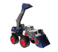 WHAMVOX Modèle de Voiture de Chantier Excavatrice Bleu Petit en Plastique Léger pour Garçon et Filles Véhicule D’Ingénierie Éducatif et Amusant Engin Chantier pour Développement