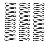 WHAMVOX Mousquetons Porte-clés Rapides 32 Mm Noir 100 Pièces Plastique Résistant Clips à Ressort Multifonction pour Randonnée Camping Voyage Usage Quotidien
