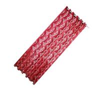 WHAMVOX Moustiquaire de Fenêtre Rideau Imprimé en Polyester Rouge, Perforée, Simple Face, pour Librairie et Boutique de Vêtements, Style Créatif Hiver