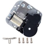 WHAMVOX Mouvement de boîte à Musique mécanique en Fer, avec t vis, Finition Argent, Petite Taille 5x4.5x2 cm, adapté pour Coffret et Usage Surface