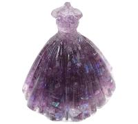 WHAMVOX Ornement en Cristal Naturel de Robe de Mariée, Décoration de Table Romantique pour Mariage, Art de Verre Artisanal, Présent Créatif Saint-Valentin, Décoration de Bureau Élégante