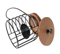 WHAMVOX Panier de Rangement Café et Support Capsule et Dosette Organiseur Stable pour Comptoir Cuisine et Salon Design Simple et Pratique Petite avec Couvercle Noir