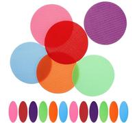 WHAMVOX Pastilles Adhésives Rondes 10 Cm pour Tapis de Sol Éducatif Garçon et Filles, Jeu Interactif Maternelle Préscolaire, Marqueurs Colorés Rouge Orange Vert Bleu Rose Violet, Lot