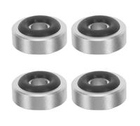 WHAMVOX Patins Anti-Vibrations en Alliage D'aluminium et Caoutchouc Argentés 4pcs pour Subwoofer et Équipements Audio HiFi, Antidérapants et Protection de Sol pour Home Cinéma