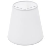 Whamvox Petit Abat-Jour à Clipser en Tissu Blanc pour Lampe | Lampe de Table et Lampadaire, Remplacement pour Ampoule Pointue ≤5cm, Fer et Tissu, Usage Maison