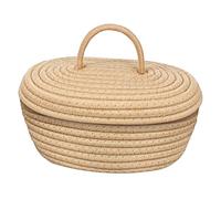 WHAMVOX Petit Panier Tressé Corde de Coton pour Rangement Multifonction Pochette Maquillage et Accessoires Léger et Facile à Nettoyer pour Voyage et Usage Quotidien