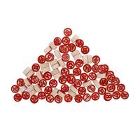 WHAMVOX Pièces d'Échecs Numériques en Bois Double Face 90 Pièces Numérotées 1 à 90 Rondes Rouges 18 X 09 CM Jeu d'Échecs Logique pour Activités Mathématiques et Jeux Russes