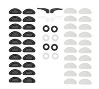 WHAMVOX Plaquettes Nasales Antidérapantes en Silicone Souple, Crochets D’oreille Réglables pour Lunettes, Accessoires Légers Compatibles Lunettes de Lecture et Soleil, pour Sport