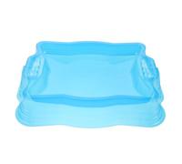 WHAMVOX Plateau de Combat pour Toupies, 4 Versions de Base de Bataille, Petit Stade de Jeu Sensoriel en Plastique Bleu, Jeu de Combat pour Garçon et Filles de 3 à 6 Ans, Bac à Eau