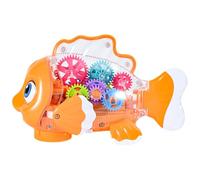 WHAMVOX Poisson à Mécanismes Lumineux et Musical Voiture Électrique Animée pour Garçon Fille Développe la Motricité Fine Cadeau Ludique Garçon Fille
