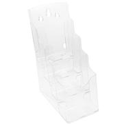 WHAMVOX Porte-brochures de Bureau en Acrylique Transparent, présentoir à dépliants avec Structure Simple et Fonction de Rangement Pratique, adapté pour école ou Bureau