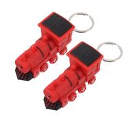 WHAMVOX Porte-clés LED Forme de Train Lumineux et Sonore Pendentifs Décoratifs Rouges pour Clés Sacs à Dos et Voiture Lot
