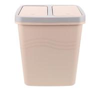 WHAMVOX Poubelle Deux Compartiments pour Tri Humide et Sec Bac Plastique Résistant Aux Taches Poubelle Étroite pour Cuisine et Salle de Bain Double Compartiment pour Recyclage