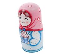 WHAMVOX Poupées Russes Bois Couches Peintes Main Empilable pour Garçon Fille Jeu Éducatif Culturel Traditionnel Russe Décoration Maison