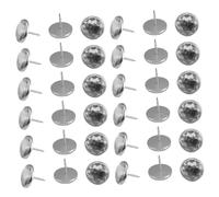 WHAMVOX Punaises De Canapé Décoratives 50 Pièces Rondes Diamètre 22,8 Mm en Acrylique Incrustation Cristal Blanc, Clous pour Meubles Métalliques, Adaptées pour Canapé, Chaise Et Décoration DIY