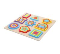 WHAMVOX Puzzle Bois Formes Géométriques Éducatif pour Garçon Fille Développement Reconnaissance Formes et Couleurs Jeu Créatif Montessori pour Tout-Petits