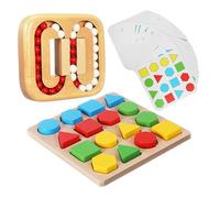 WHAMVOX Puzzle Bois pour Seniors avec Labyrinthe et Billes Rotatives Jeu Cognitif de Mémoire et Interaction Familiale Activités Ludiques pour Stimuler Les Fonctions Cognitives des