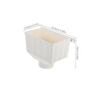 WHAMVOX PVC Carré Gouttière Collecteur Eau Pluie Déviateur Eau pour Descentes Pluviales Kit Drainage Villa Protection Structure Maison