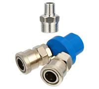 WHAMVOX Raccord Rapide Pneumatique de Type C en Acier pour Compresseur D'air, Connecteur Robuste et Facile à Transporter, pour Flexible de Compresseur