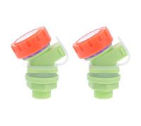 WHAMVOX Robinet Distributeur D'eau de Rechange 4 Pièces pour Bidon Extérieur, Compatible Distributeur Boissons, Plastique Solide, Ensemble 2 Grands Robinets 2 Embouts, Usage Domestique