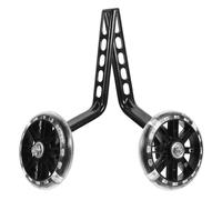 WHAMVOX Roues D’Apprentissage Ajustables pour Vélo Garçon et Filles Stabilisateurs Résistants en Fer et Alliage D’Aluminium Roues Auxiliaires Noires Flash Kit 2 Pièces pour Équilibre